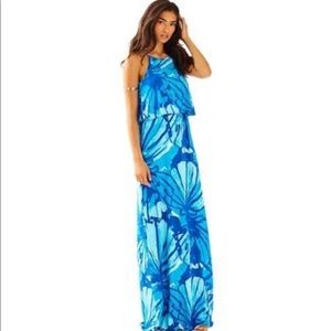 Lilly Pulitzer Levine Maxi Dress in Get Inky NWOT
